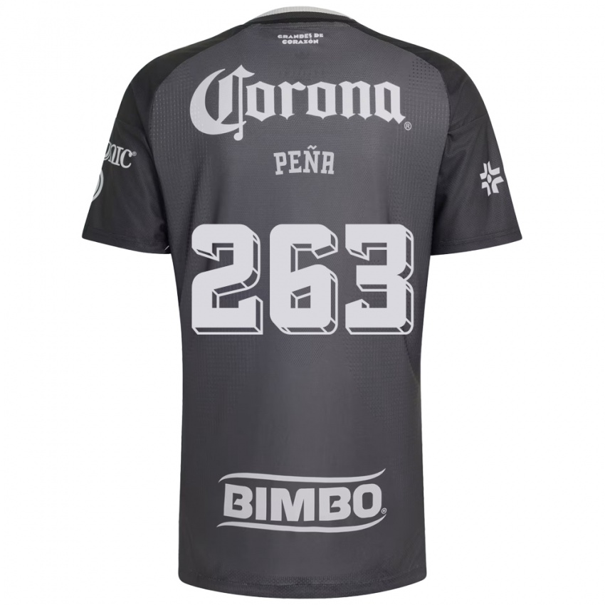 גברים Nicolás Peña #263 אפור לבן שחור הרחק ג'רזי 2026/27 חולצה קצרה