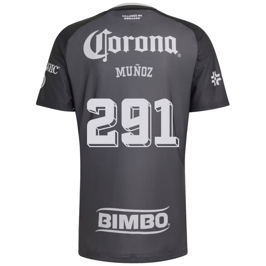גברים Jorge Muñoz #291 אפור לבן שחור הרחק ג'רזי 2026/27 חולצה קצרה