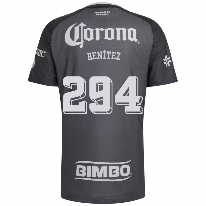 גברים Roger Benítez #294 אפור לבן שחור הרחק ג'רזי 2026/27 חולצה קצרה