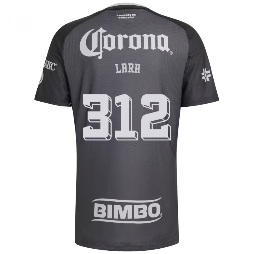 גברים Diego Lara #312 אפור לבן שחור הרחק ג'רזי 2026/27 חולצה קצרה