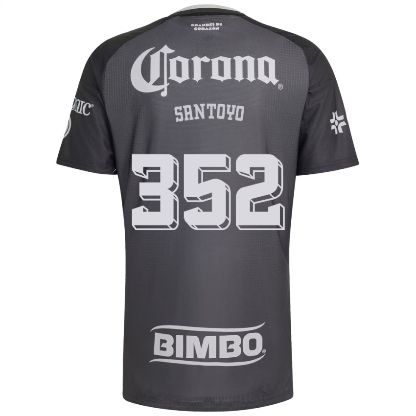 גברים Julio Santoyo #352 אפור לבן שחור הרחק ג'רזי 2026/27 חולצה קצרה