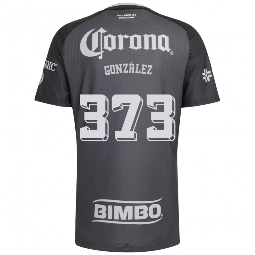 גברים Jayden González #373 אפור לבן שחור הרחק ג'רזי 2026/27 חולצה קצרה