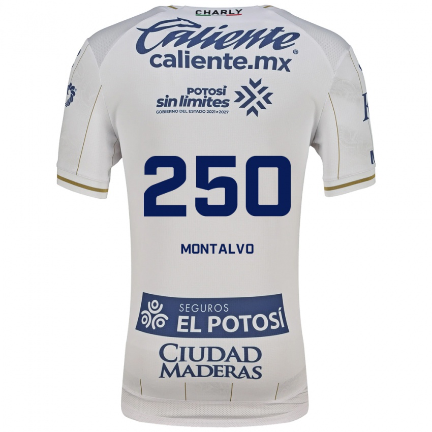 גברים Maddox Montalvo #250 לבן כחול הרחק ג'רזי 2026/27 חולצה קצרה