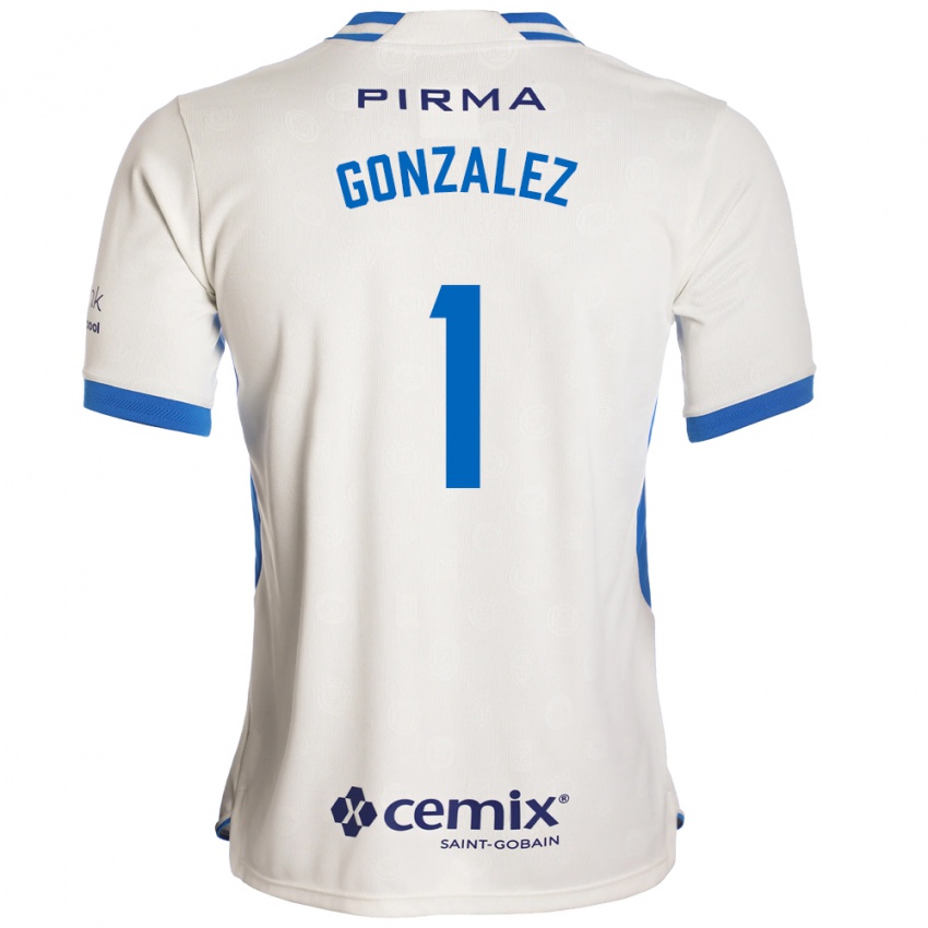 גברים Itzayana Gonzalez #1 לבן כחול אדום הרחק ג'רזי 2026/27 חולצה קצרה