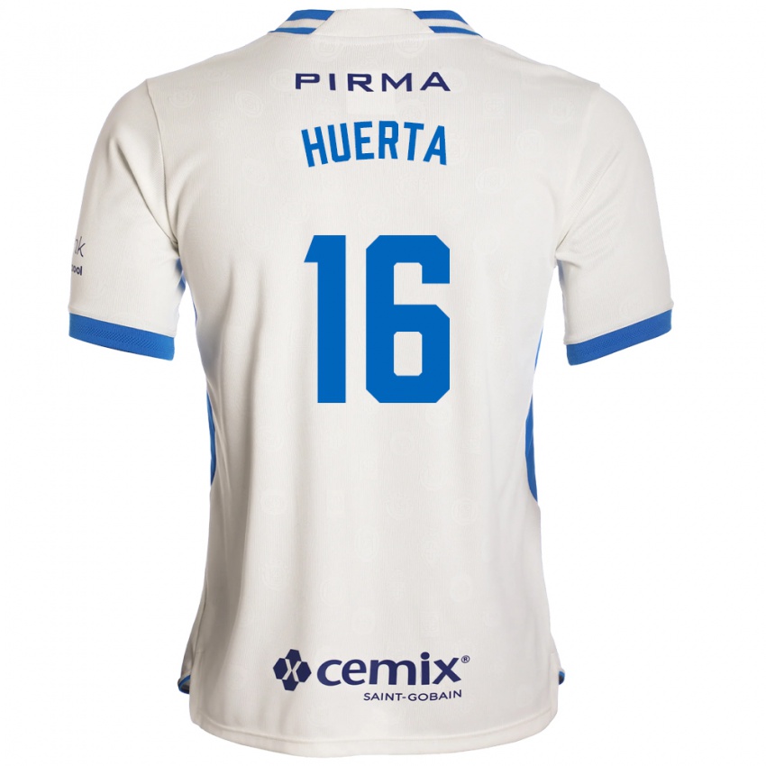 גברים Ana Gabriela Huerta #16 לבן כחול אדום הרחק ג'רזי 2026/27 חולצה קצרה