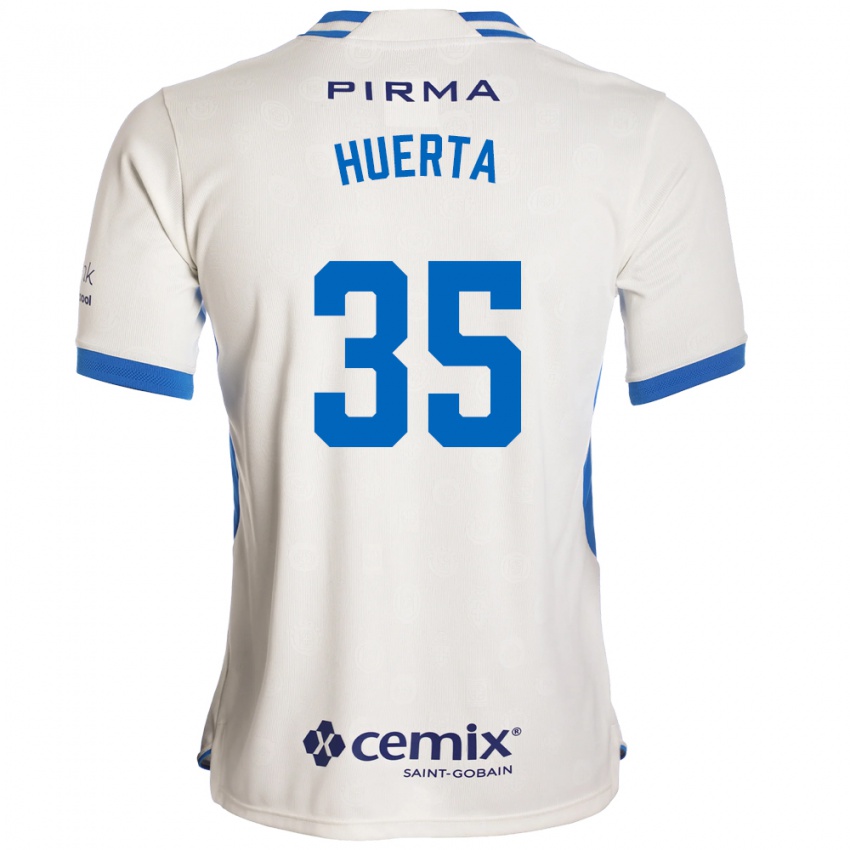גברים Renata Huerta #35 לבן כחול אדום הרחק ג'רזי 2026/27 חולצה קצרה