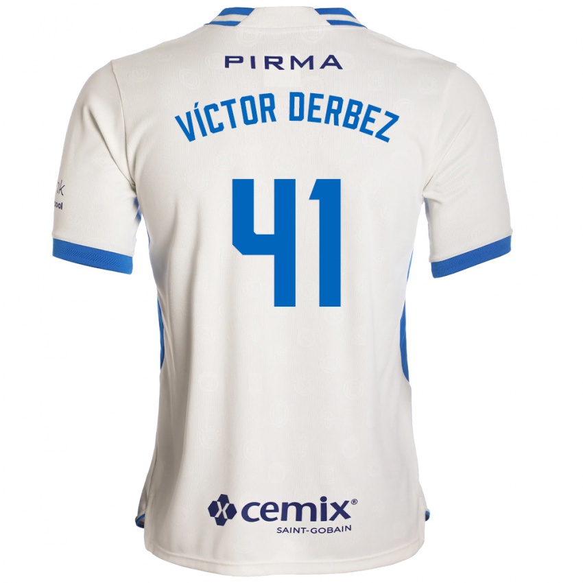 גברים Louis Víctor Derbez #41 לבן כחול אדום הרחק ג'רזי 2026/27 חולצה קצרה