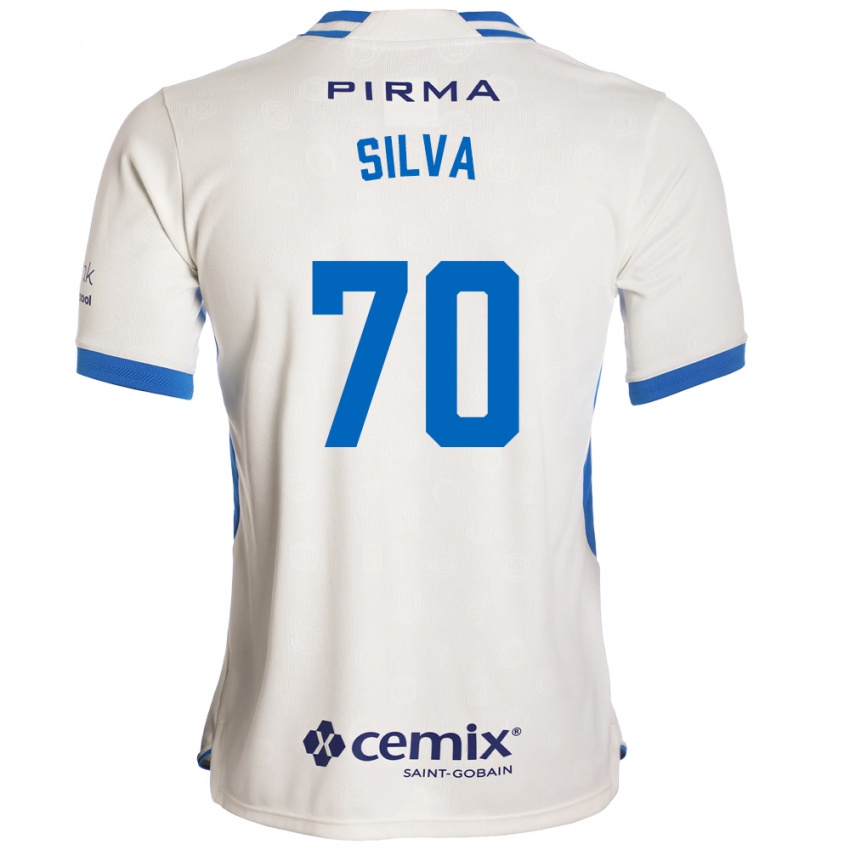 גברים Iván Silva #70 לבן כחול אדום הרחק ג'רזי 2026/27 חולצה קצרה