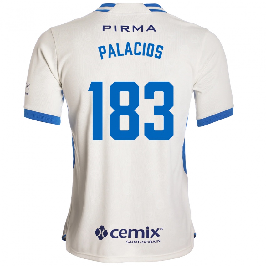 גברים Kelvin Palacios #183 לבן כחול אדום הרחק ג'רזי 2026/27 חולצה קצרה
