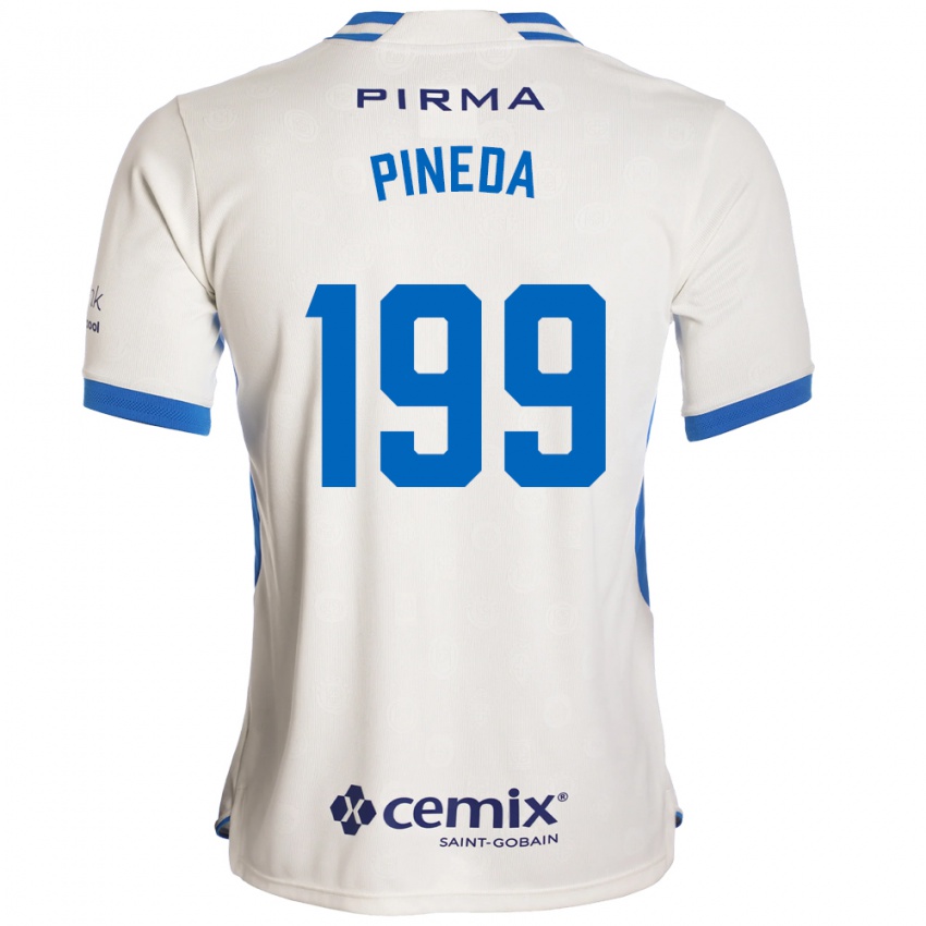 גברים Zadiel Pineda #199 לבן כחול אדום הרחק ג'רזי 2026/27 חולצה קצרה