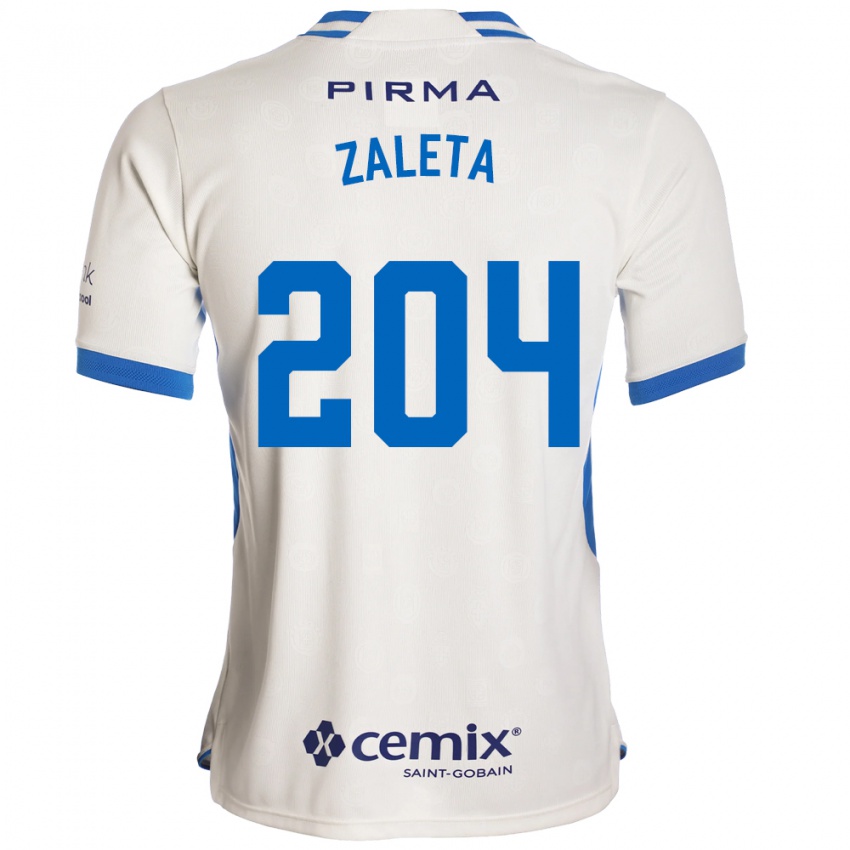 גברים Mauro Zaleta #204 לבן כחול אדום הרחק ג'רזי 2026/27 חולצה קצרה