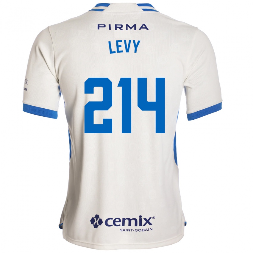 גברים Mateo Levy #214 לבן כחול אדום הרחק ג'רזי 2026/27 חולצה קצרה