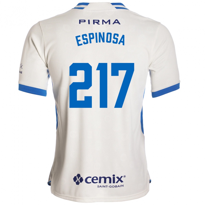 גברים Samuel Espinosa #217 לבן כחול אדום הרחק ג'רזי 2026/27 חולצה קצרה