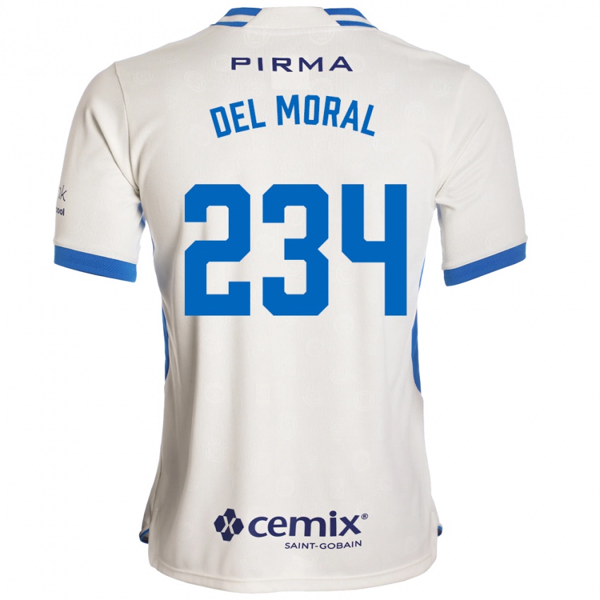 גברים Matías Del Moral #234 לבן כחול אדום הרחק ג'רזי 2026/27 חולצה קצרה