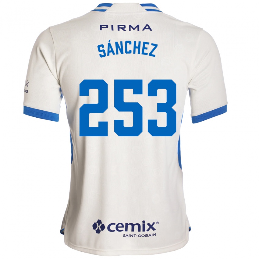גברים Pablo Sánchez #253 לבן כחול אדום הרחק ג'רזי 2026/27 חולצה קצרה