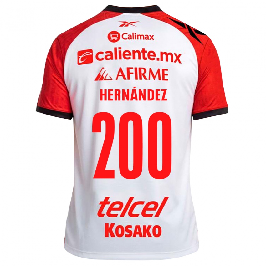 גברים José Hernández #200 לבן שחור אדום הרחק ג'רזי 2026/27 חולצה קצרה