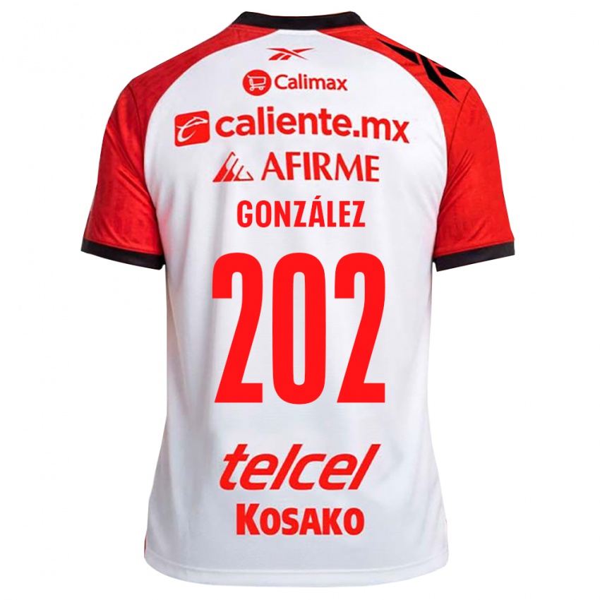 גברים Joban González #202 לבן שחור אדום הרחק ג'רזי 2026/27 חולצה קצרה