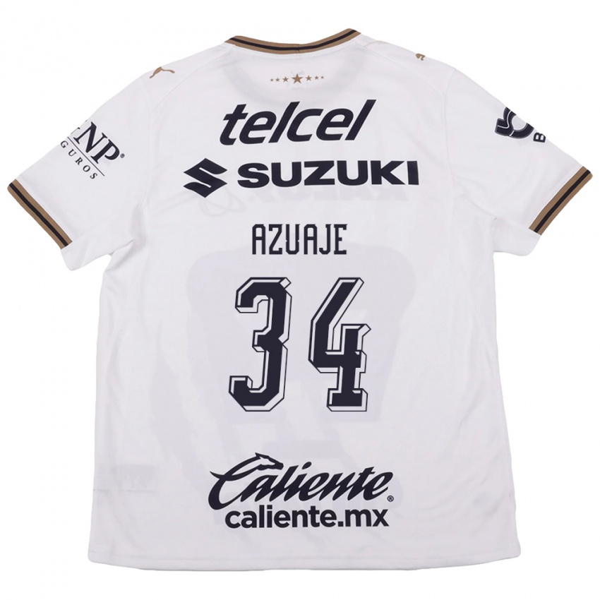 גברים Ángel Azuaje #34 לבן שחור חום הרחק ג'רזי 2026/27 חולצה קצרה