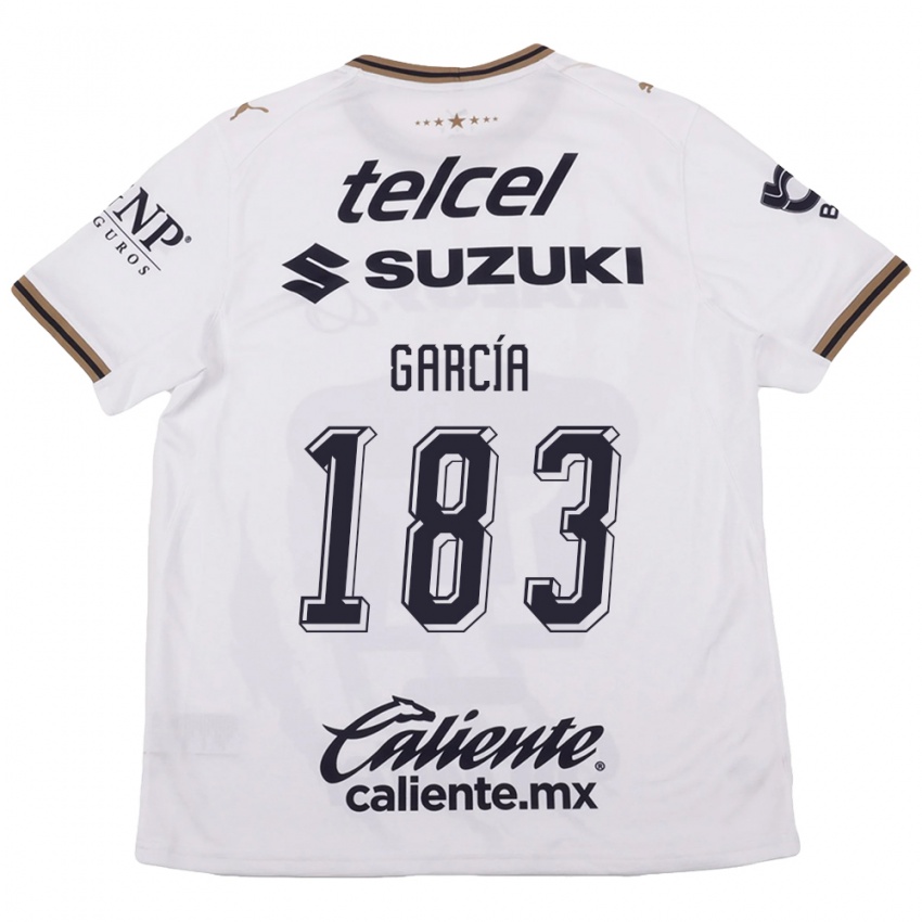 גברים Carlos García #183 לבן שחור חום הרחק ג'רזי 2026/27 חולצה קצרה