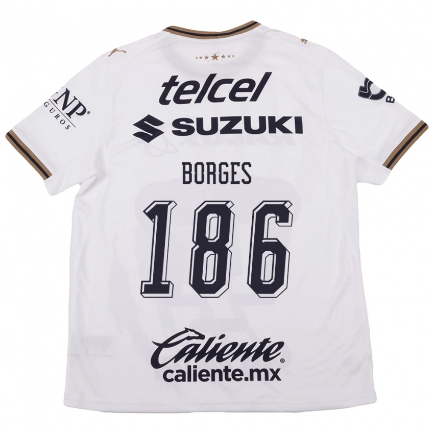 גברים Kevin Borges #186 לבן שחור חום הרחק ג'רזי 2026/27 חולצה קצרה