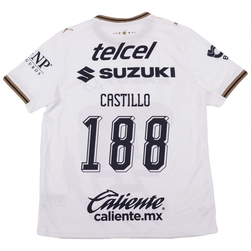 גברים Christian Castillo #188 לבן שחור חום הרחק ג'רזי 2026/27 חולצה קצרה