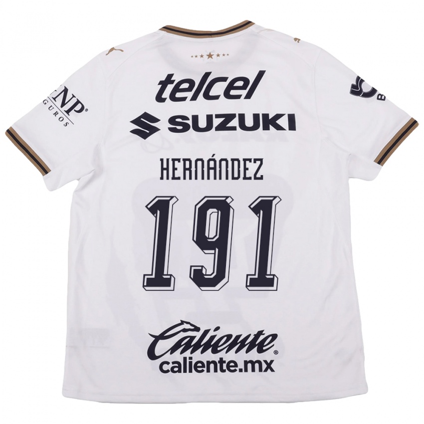 גברים Marco Hernández #191 לבן שחור חום הרחק ג'רזי 2026/27 חולצה קצרה