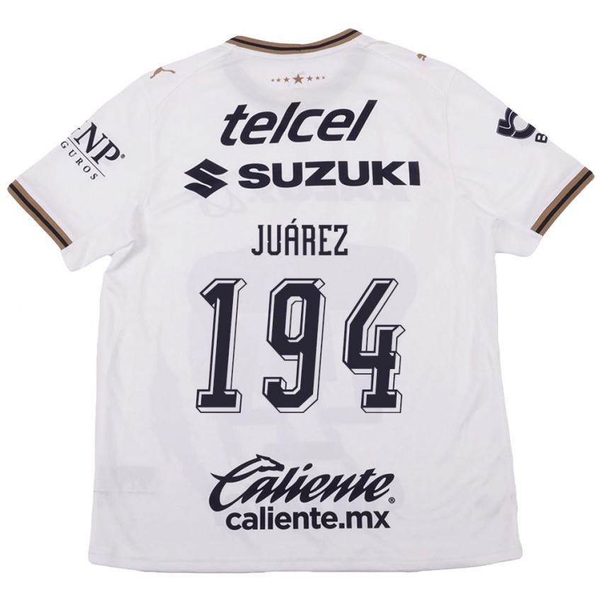 גברים Alejandro Juárez #194 לבן שחור חום הרחק ג'רזי 2026/27 חולצה קצרה