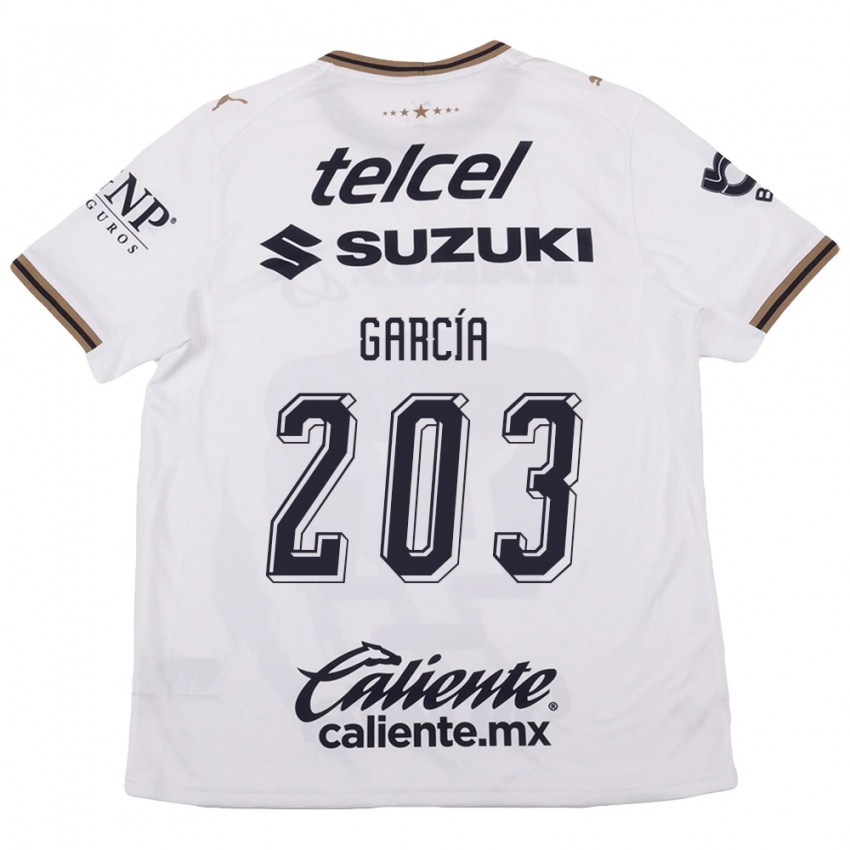 גברים Stanley García #203 לבן שחור חום הרחק ג'רזי 2026/27 חולצה קצרה
