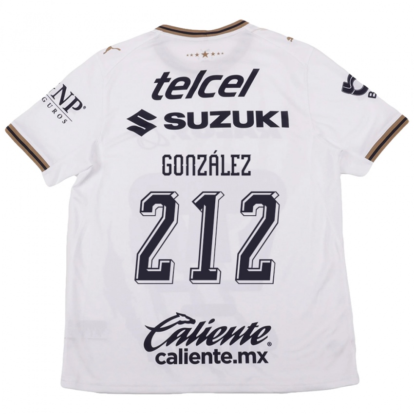 גברים José González #212 לבן שחור חום הרחק ג'רזי 2026/27 חולצה קצרה