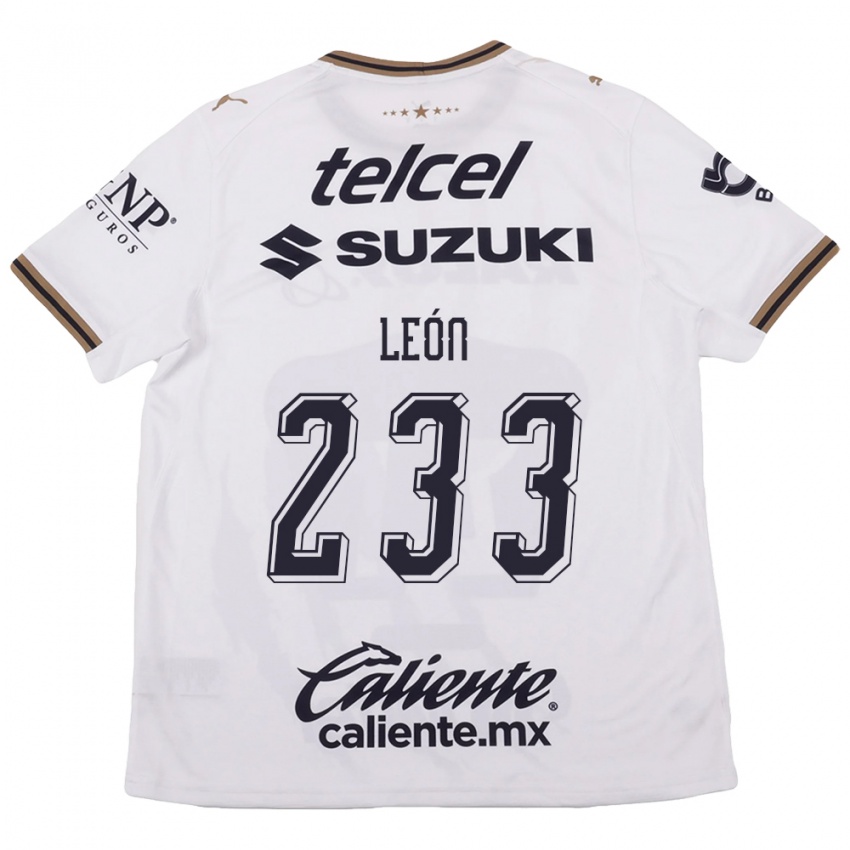 גברים Andryk León #233 לבן שחור חום הרחק ג'רזי 2026/27 חולצה קצרה
