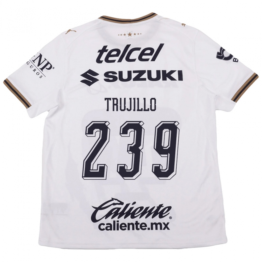 גברים Axel Trujillo #239 לבן שחור חום הרחק ג'רזי 2026/27 חולצה קצרה