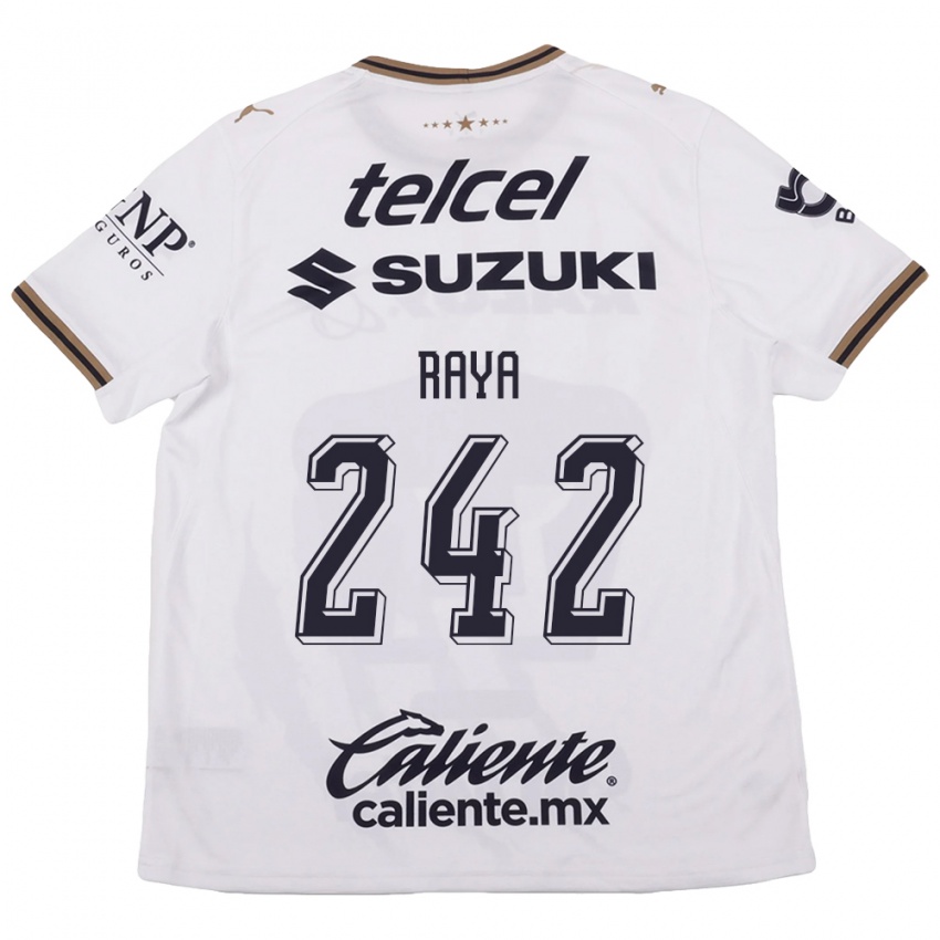 גברים Félix Raya #242 לבן שחור חום הרחק ג'רזי 2026/27 חולצה קצרה