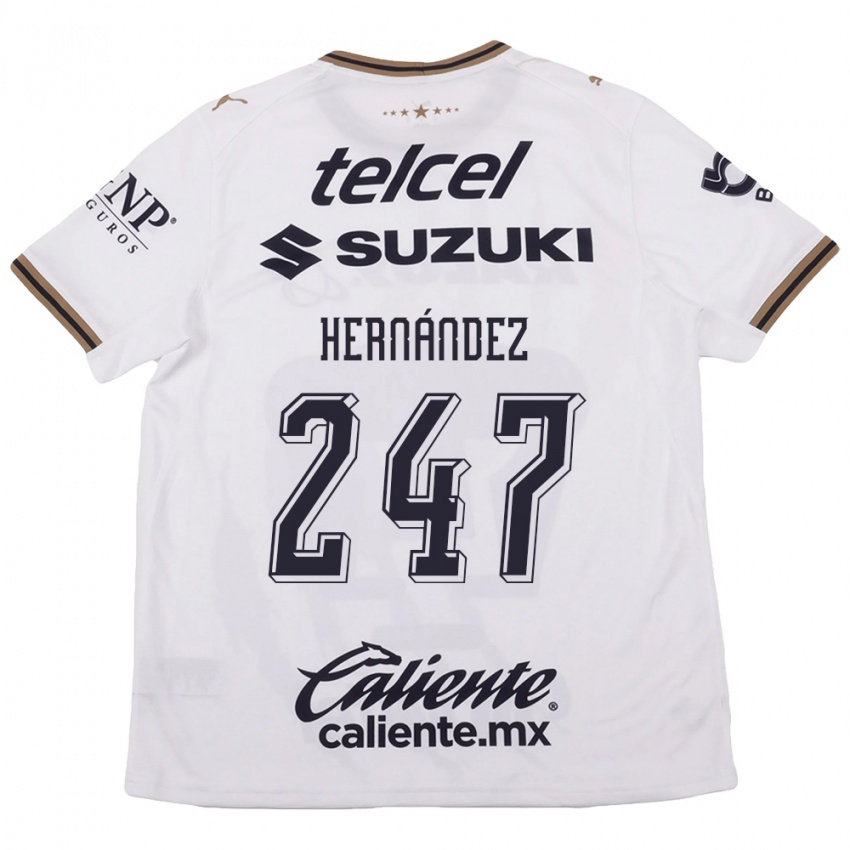 גברים Oswaldo Hernández #247 לבן שחור חום הרחק ג'רזי 2026/27 חולצה קצרה