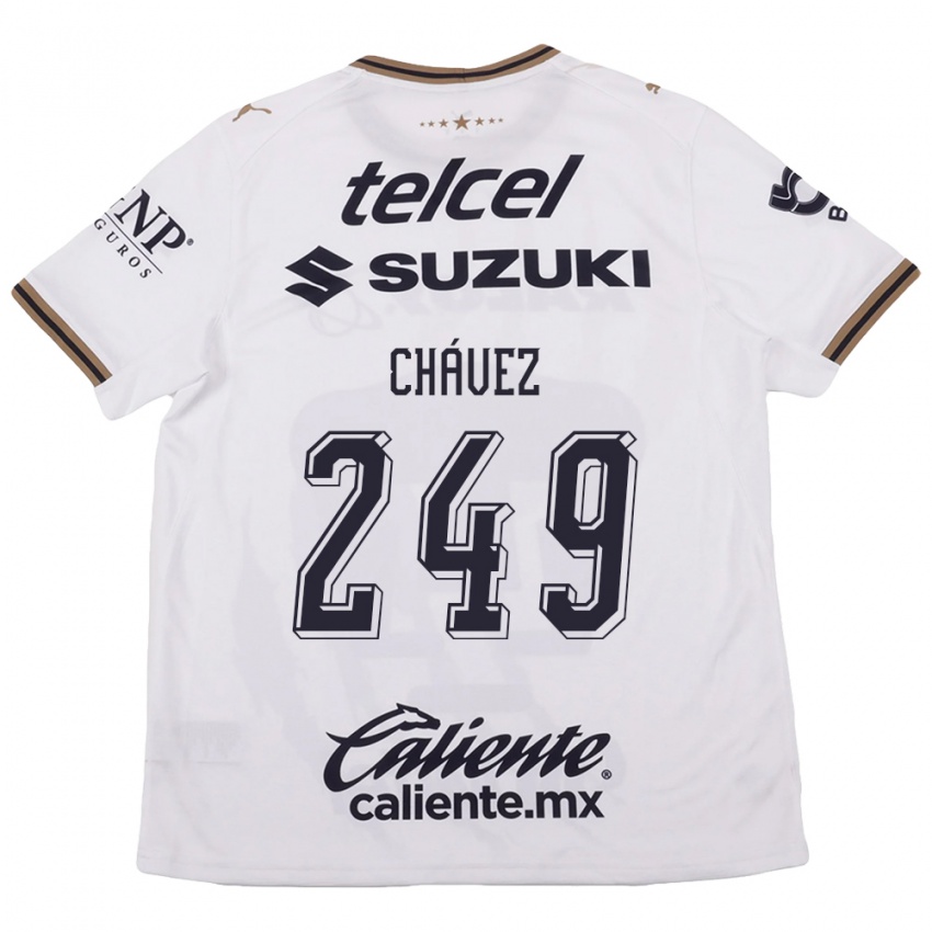 גברים José Chávez #249 לבן שחור חום הרחק ג'רזי 2026/27 חולצה קצרה