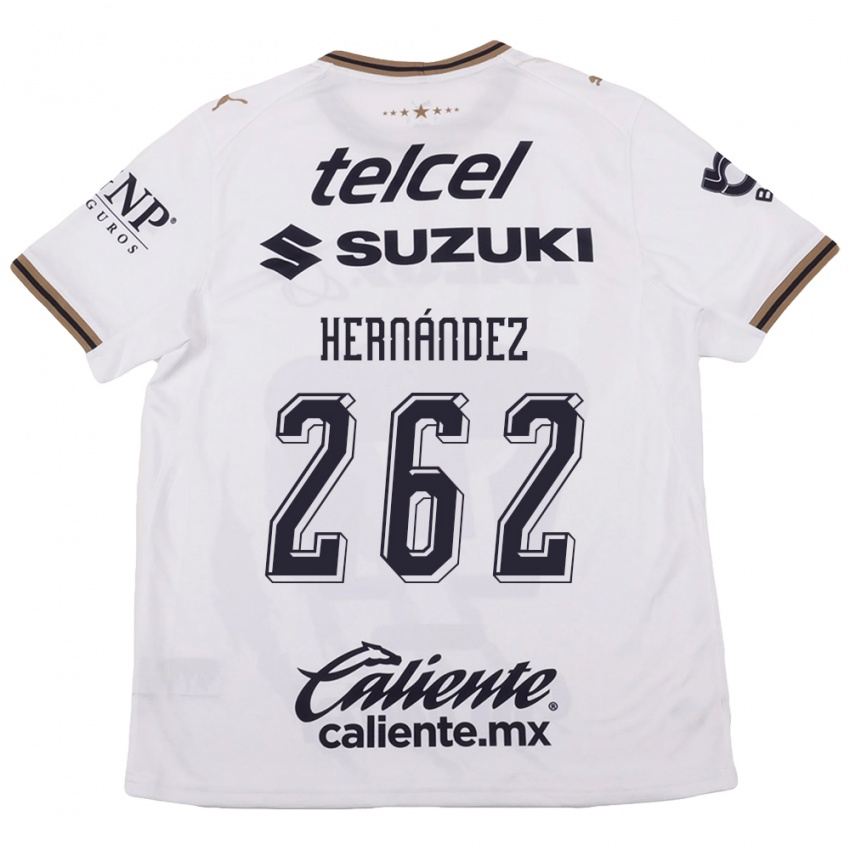 גברים Roberto Hernández #262 לבן שחור חום הרחק ג'רזי 2026/27 חולצה קצרה