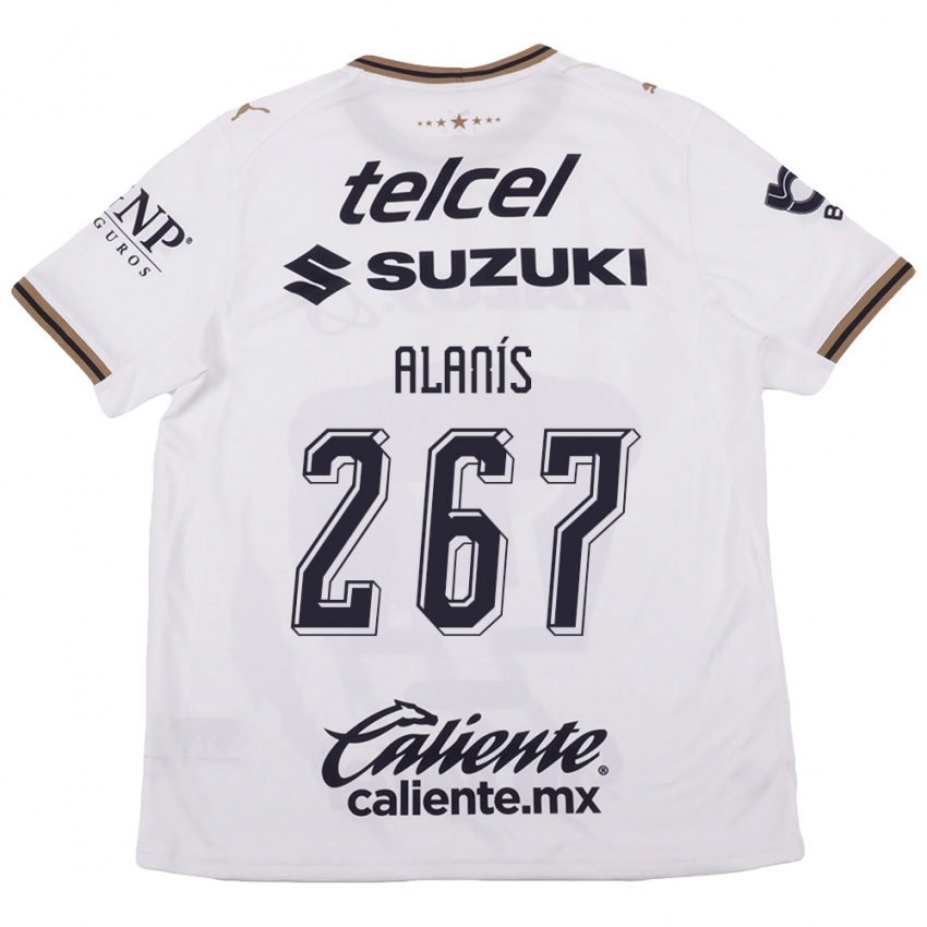 גברים Whittingham Alanís #267 לבן שחור חום הרחק ג'רזי 2026/27 חולצה קצרה