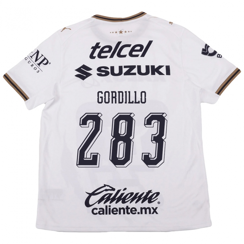 גברים Luis Gordillo #283 לבן שחור חום הרחק ג'רזי 2026/27 חולצה קצרה