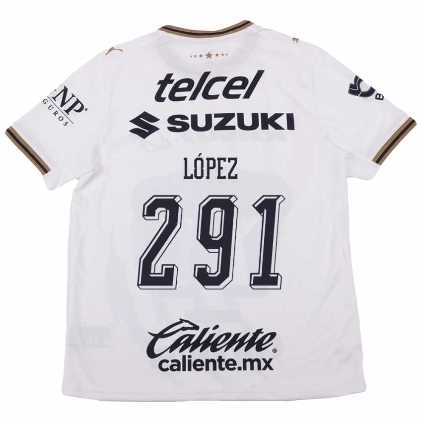 גברים Javier López #291 לבן שחור חום הרחק ג'רזי 2026/27 חולצה קצרה