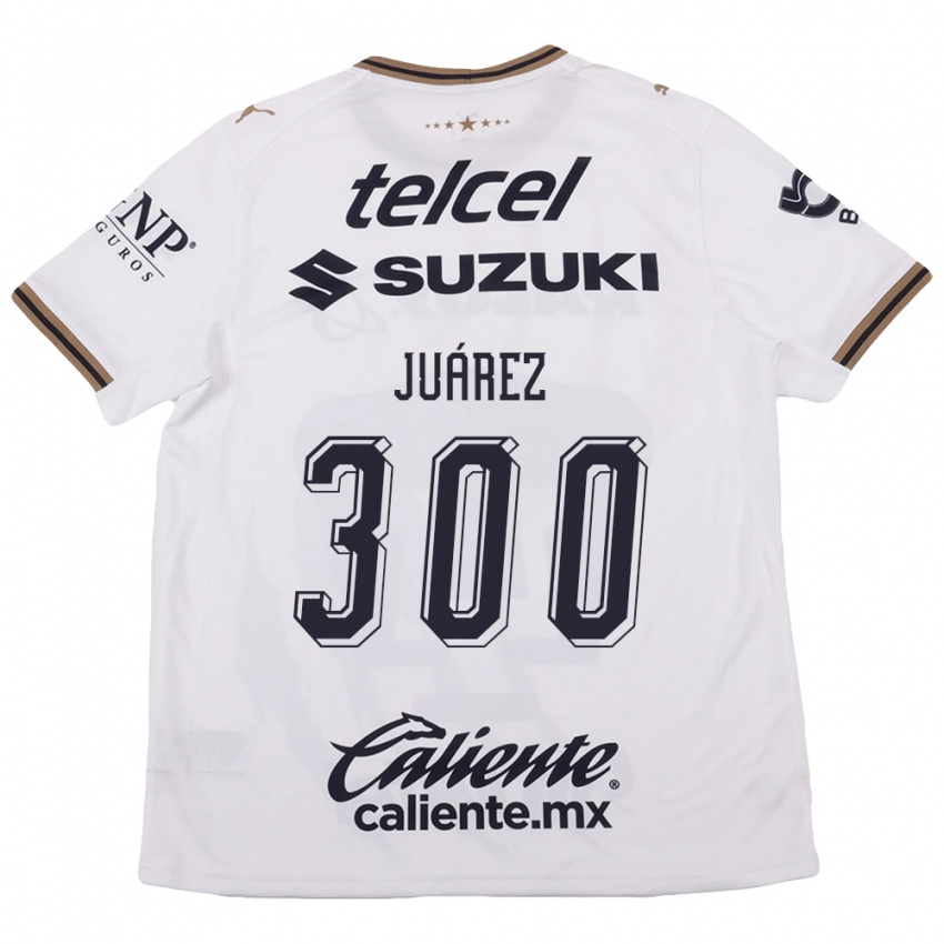 גברים Jonathan Juárez #300 לבן שחור חום הרחק ג'רזי 2026/27 חולצה קצרה