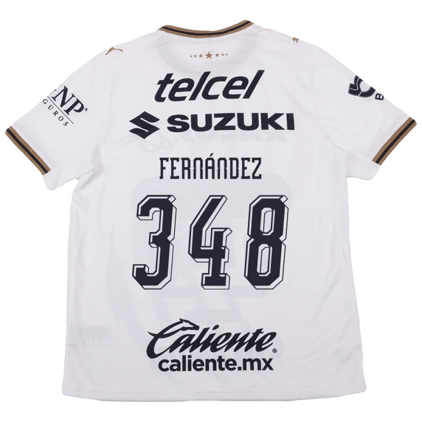 גברים Yerik Fernández #348 לבן שחור חום הרחק ג'רזי 2026/27 חולצה קצרה
