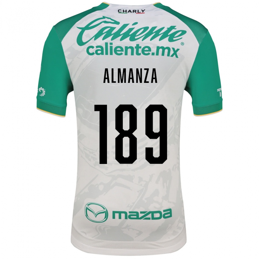 גברים Román Almanza #189 ירוק בהיר לבן הרחק ג'רזי 2026/27 חולצה קצרה