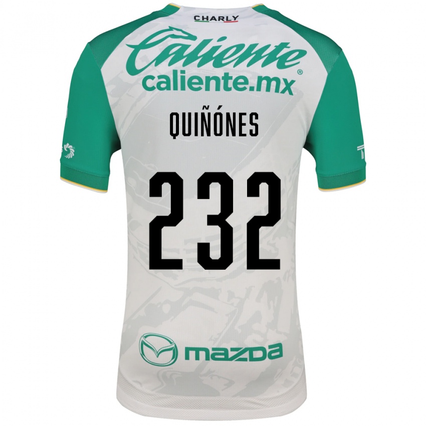 גברים Jorge Quiñónes #232 ירוק בהיר לבן הרחק ג'רזי 2026/27 חולצה קצרה