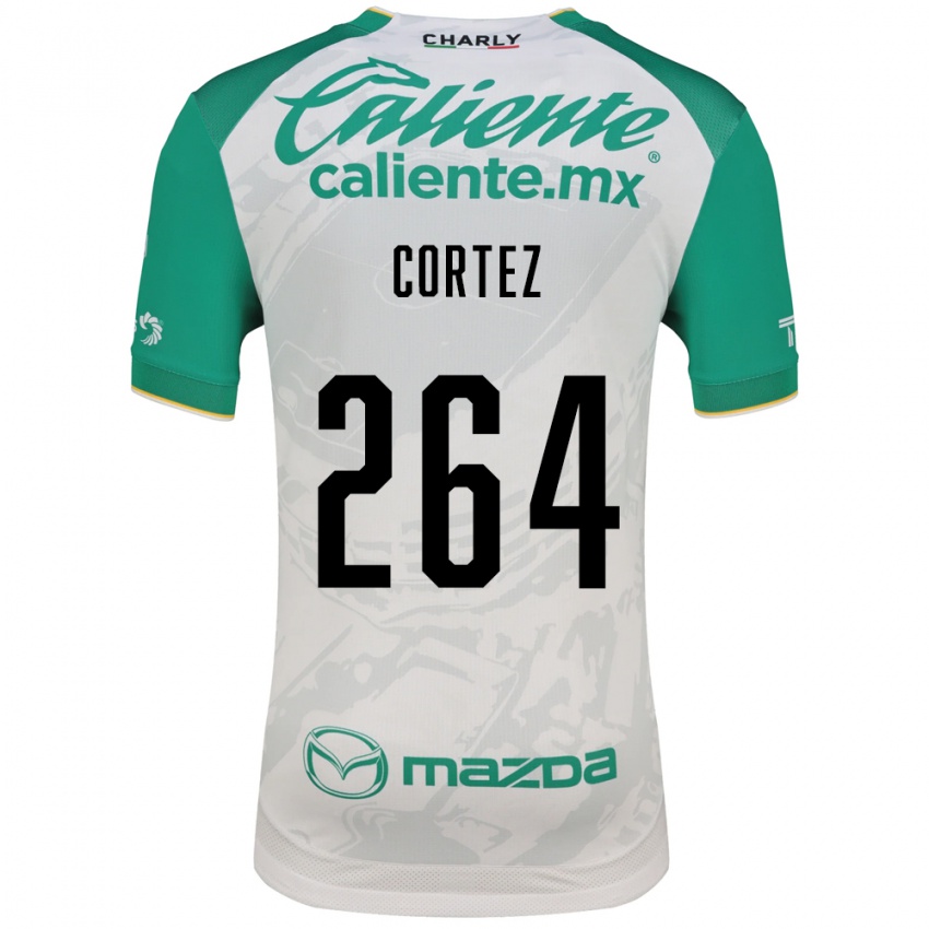 גברים Enrique Cortez #264 ירוק בהיר לבן הרחק ג'רזי 2026/27 חולצה קצרה