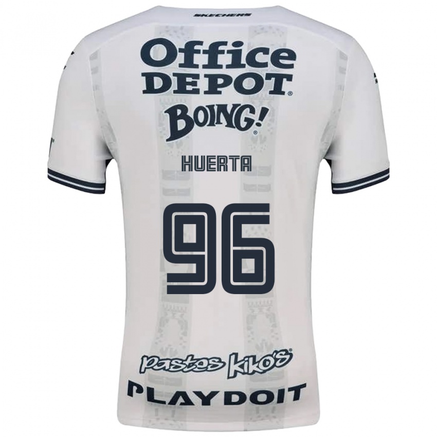 גברים Edwin Huerta #96 אדום לבן שחור הרחק ג'רזי 2026/27 חולצה קצרה