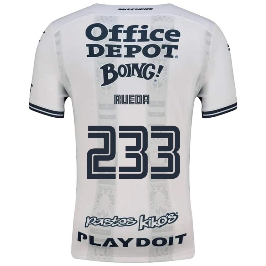 גברים Mateo Rueda #233 אדום לבן שחור הרחק ג'רזי 2026/27 חולצה קצרה