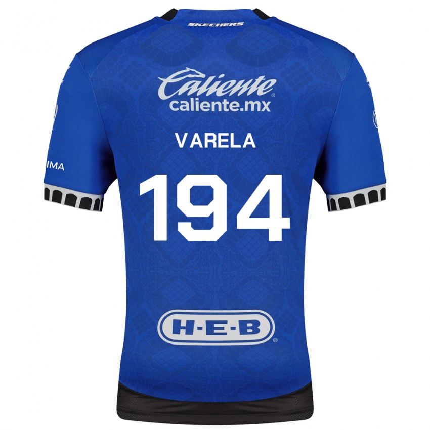 גברים José Varela #194 כחול מלכותי לבן שחור הרחק ג'רזי 2026/27 חולצה קצרה