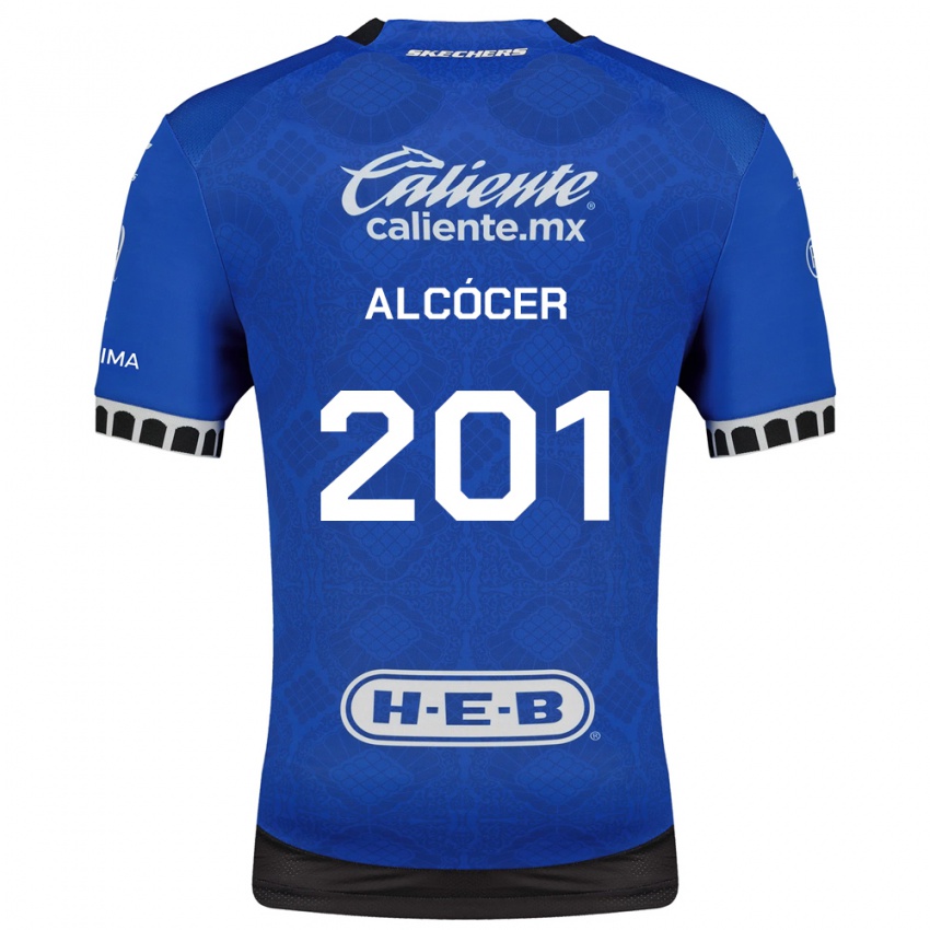 גברים Julián Alcócer #201 כחול מלכותי לבן שחור הרחק ג'רזי 2026/27 חולצה קצרה