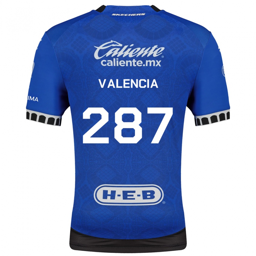 גברים Santiago Valencia #287 כחול מלכותי לבן שחור הרחק ג'רזי 2026/27 חולצה קצרה