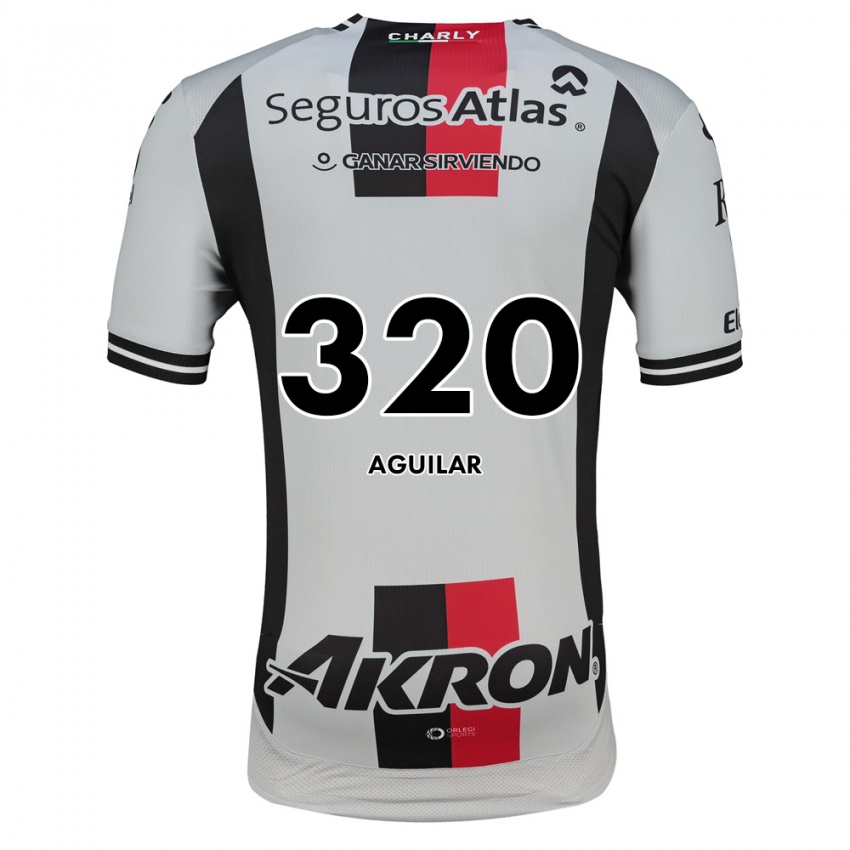 גברים Ángel Aguilar #320 לבן אדום שחור הרחק ג'רזי 2026/27 חולצה קצרה