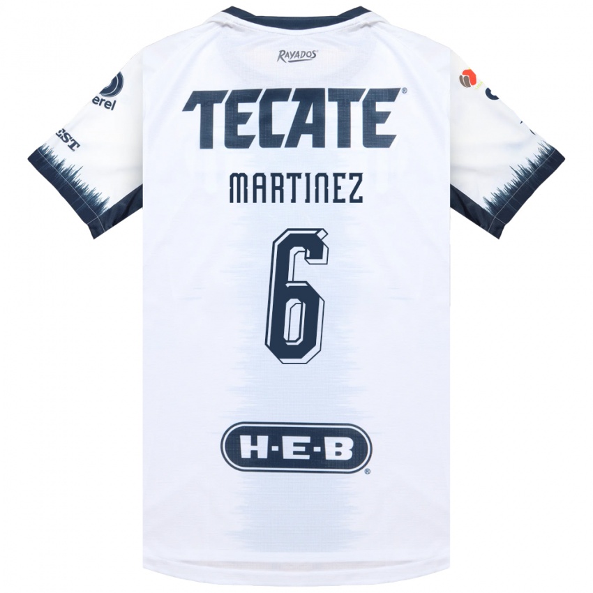גברים Alejandra Martinez #6 לבן כחול דיו אדום הרחק ג'רזי 2026/27 חולצה קצרה